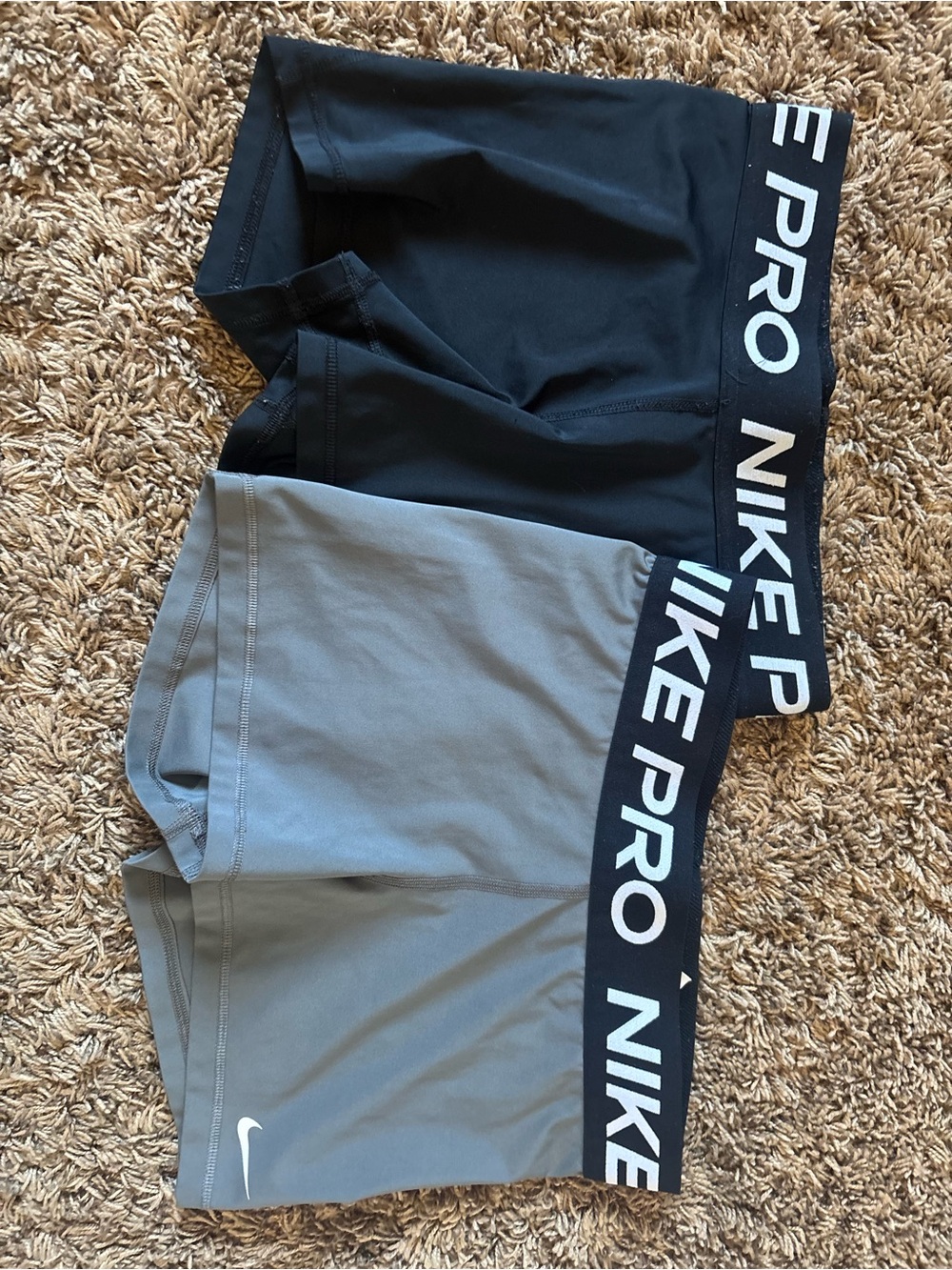 Nike Pro Compression Shorts Pair - Black & Gray